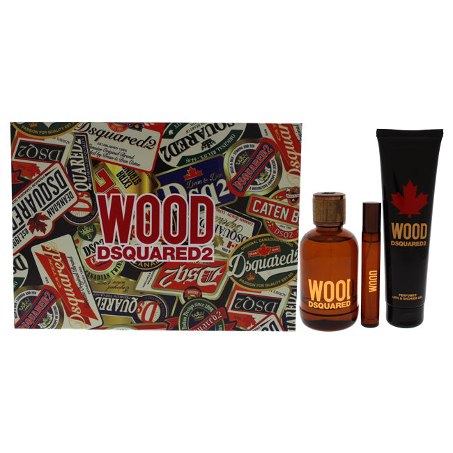 Wood von Dsquared2 für Herren 3-teiliges Geschenkset