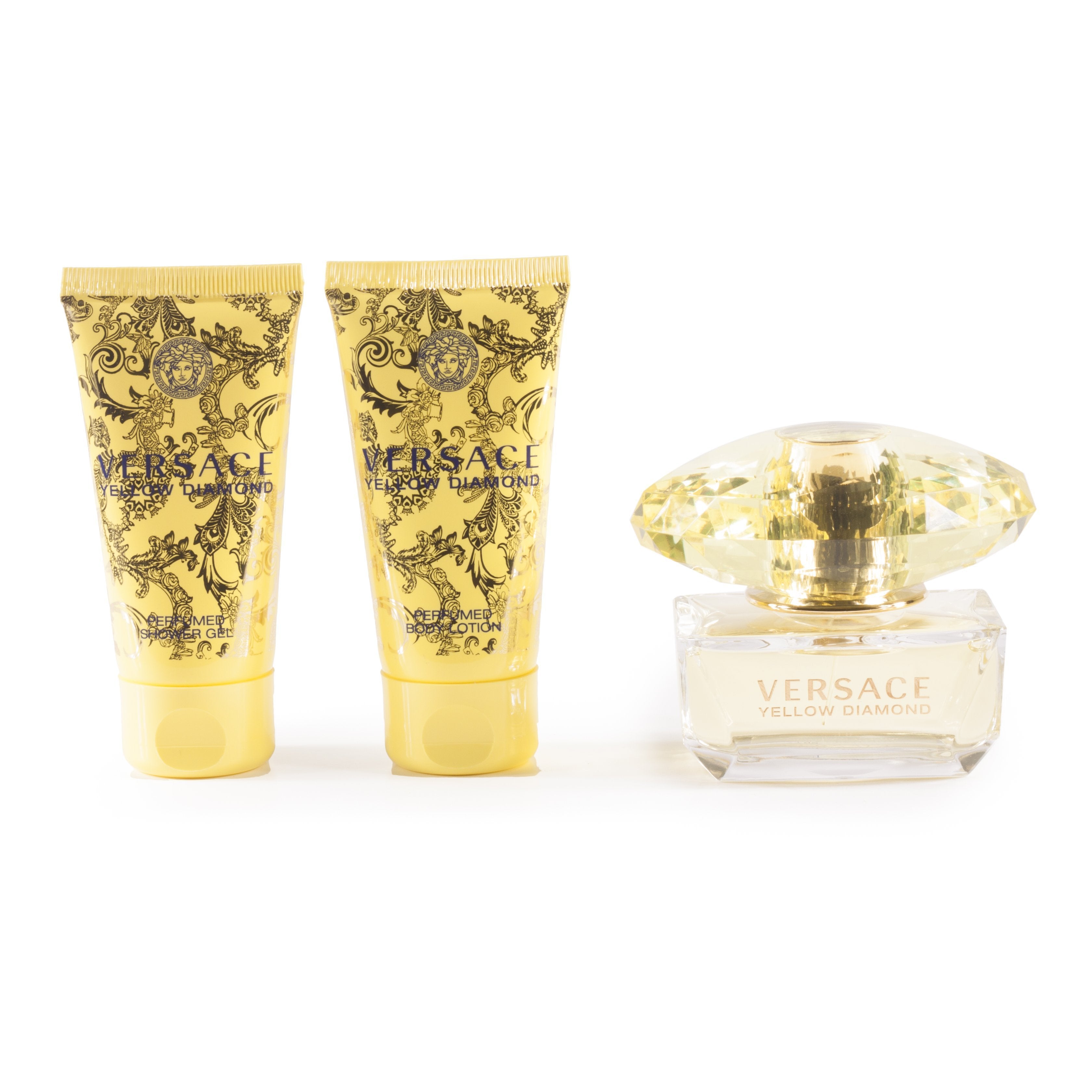 Yellow Diamond Geschenkset Eau de Toilette, Bodylotion und Duschgel für Damen von Versace