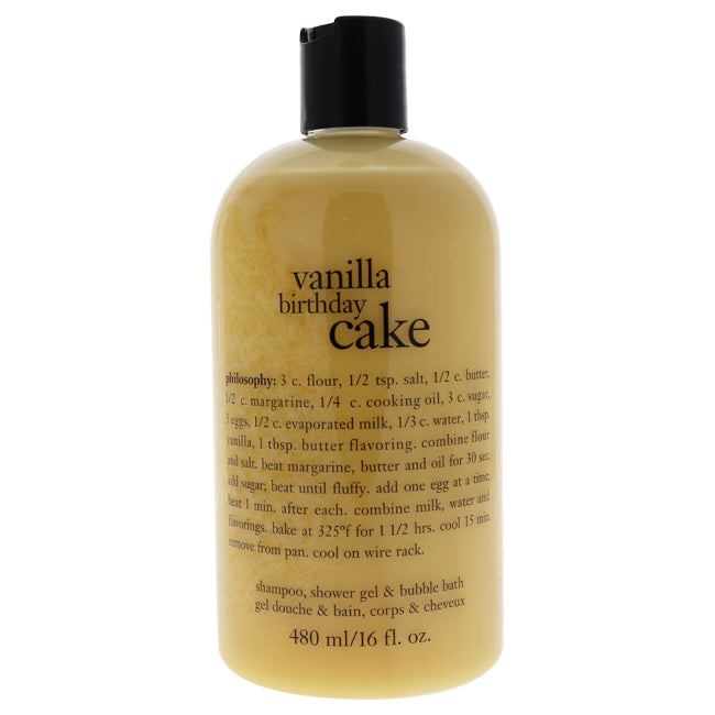 Vanilla Birthday Cake von Philosophy für Unisex - 16 oz Shampoo, Duschgel und Schaumbad