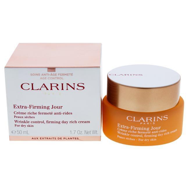 Extra-Firming Day Wrinkle Control Firming Rich Cream – Trockene Haut von Clarins für Unisex – 1,7 oz Creme