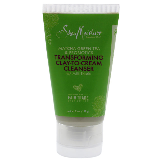 Matcha-Grüntee und Probiotika verwandelnde Tonerde-zu-Creme-Reinigung von Shea Moisture für Unisex – 2 oz Reinigung