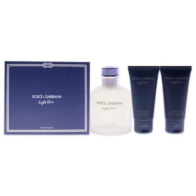 Light Blue von Dolce und Gabbana für Herren - 3-teiliges Geschenkset