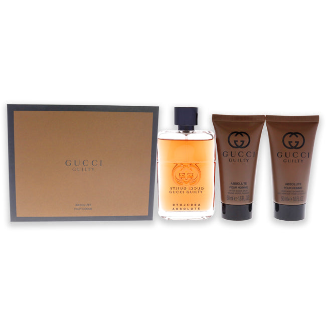 Gucci Guilty Absolute von Gucci für Herren - 3-teiliges Geschenkset