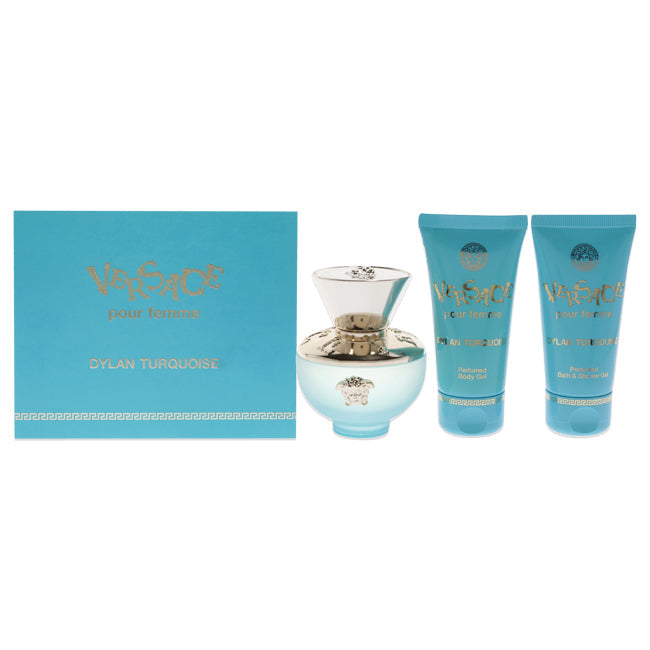 Dylan Turquoise von Versace für Damen - 3-teiliges Geschenkset