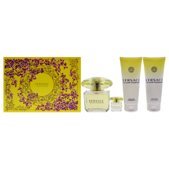 Versace Yellow Diamond von Versace für Damen - 4-teiliges Geschenkset