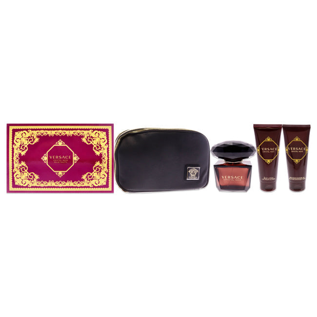 Versace Crystal Noir von Versace für Damen - 4-teiliges Geschenkset