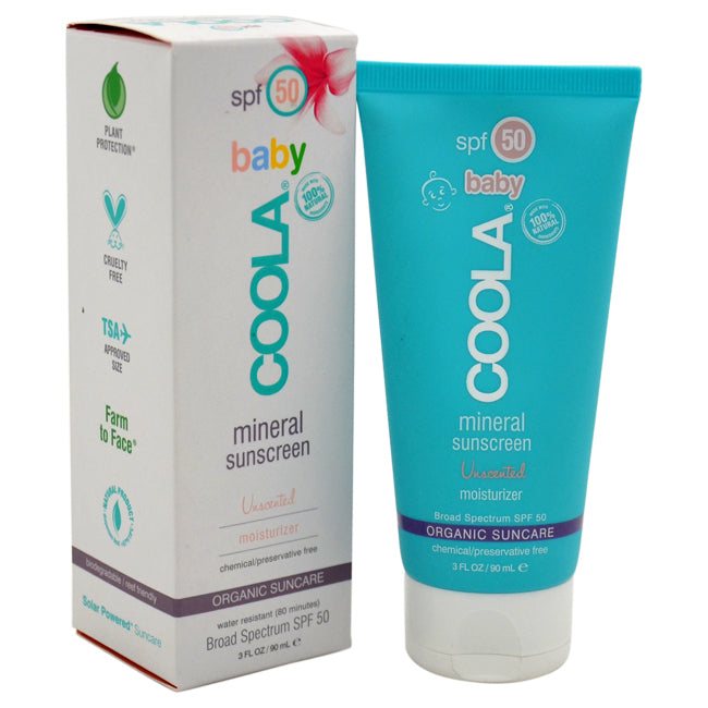 Mineral Baby Sonnenschutz Feuchtigkeitscreme LSF 50 - Duftfrei von Coola für Kinder - 3 oz Sonnenschutz