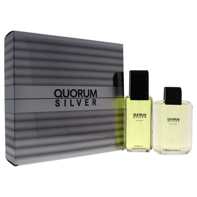 Quorum Silver von Antonio Puig für Herren - 2-teiliges Geschenkset