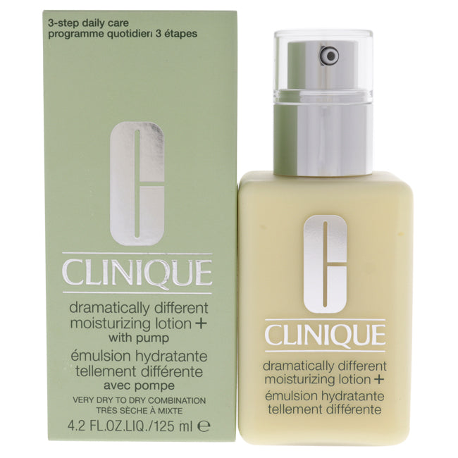 Dramatically Different Moisturizing Lotion+ – Sehr trockene bis trockene Mischhaut von Clinique für Unisex – 4,2 oz Feuchtigkeitscreme