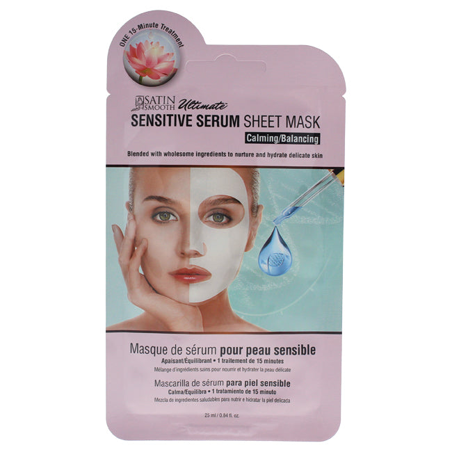 Sensitive Serum Sheet Mask von Satin Smooth für Unisex - 0,84 oz Maske