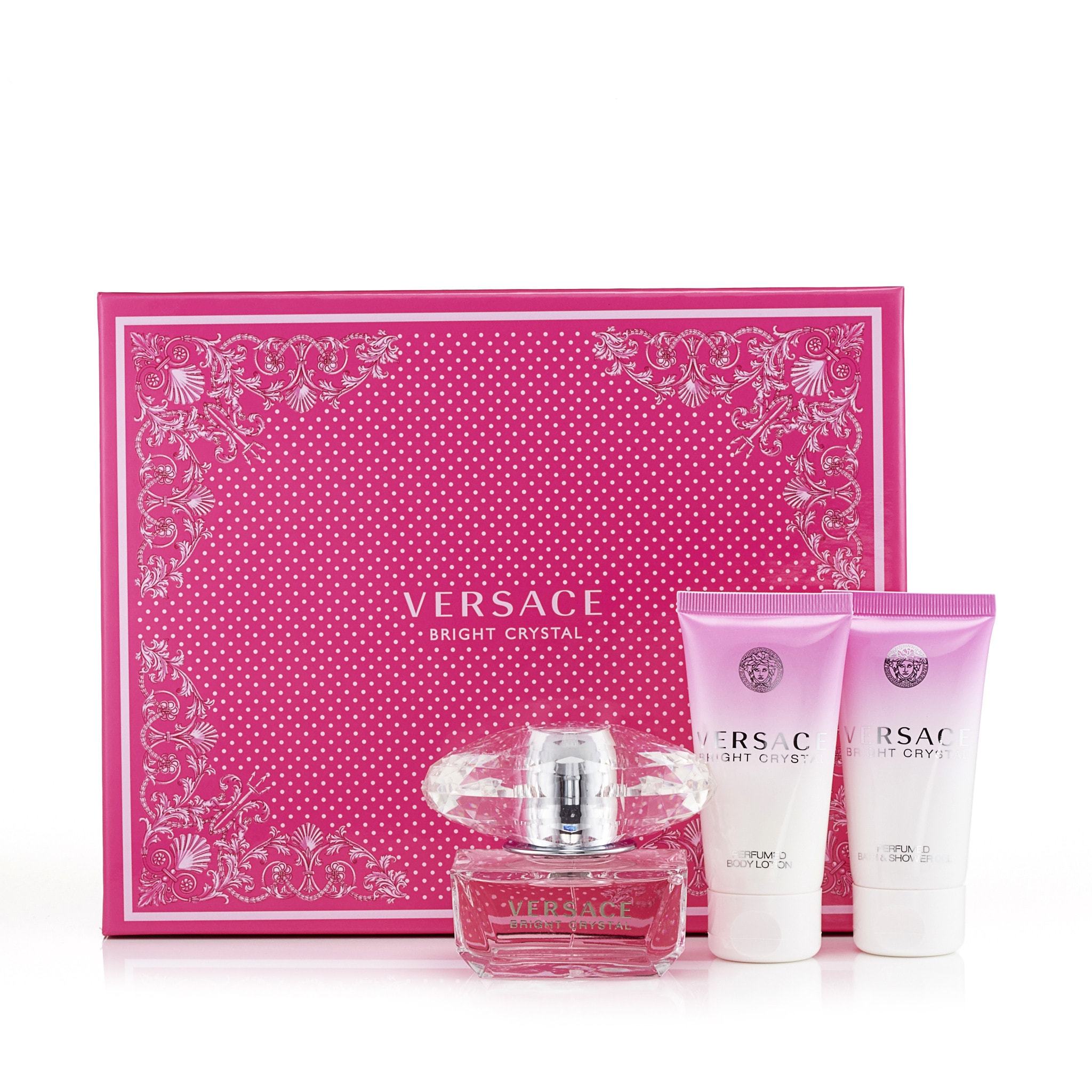 Bright Crystal Geschenkset Eau de Toilette Bodylotion und Duschgel für Damen von Versace